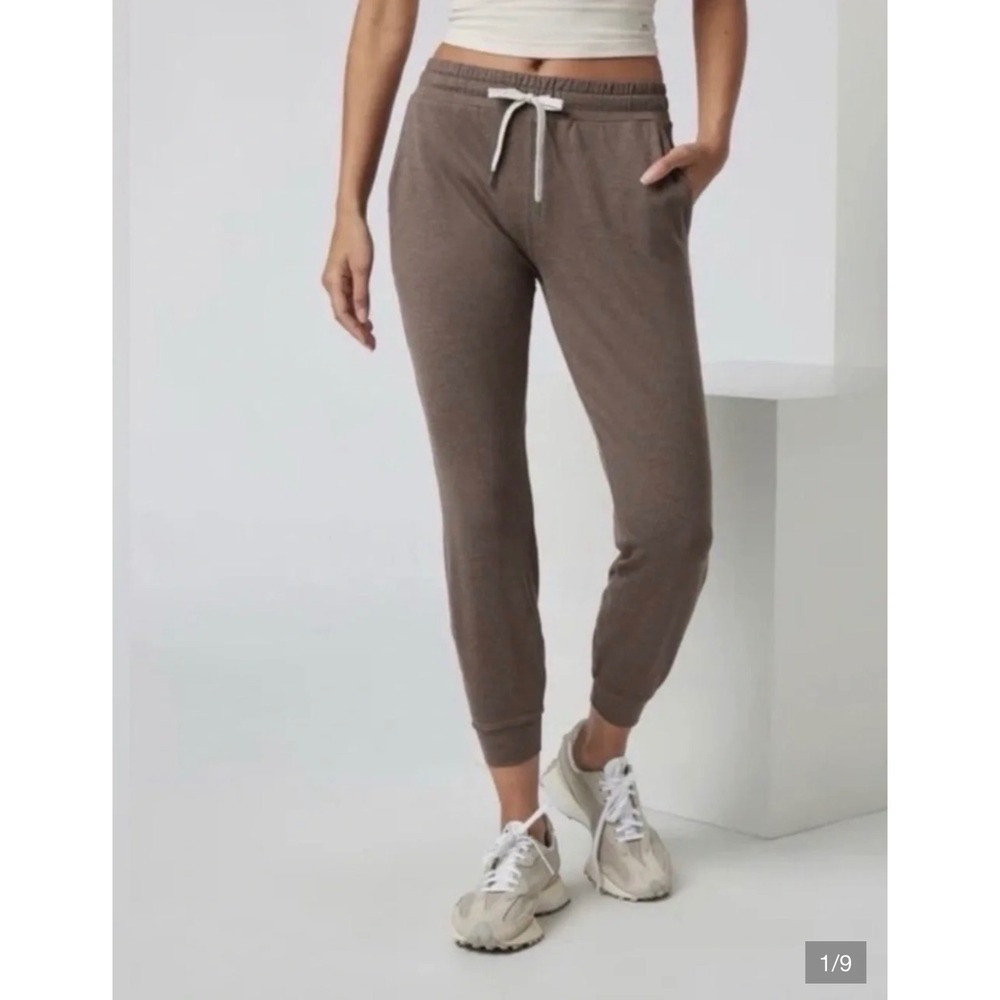 Vuori Brown Performance Jogger Sweatpants Heathered Drawstring Large